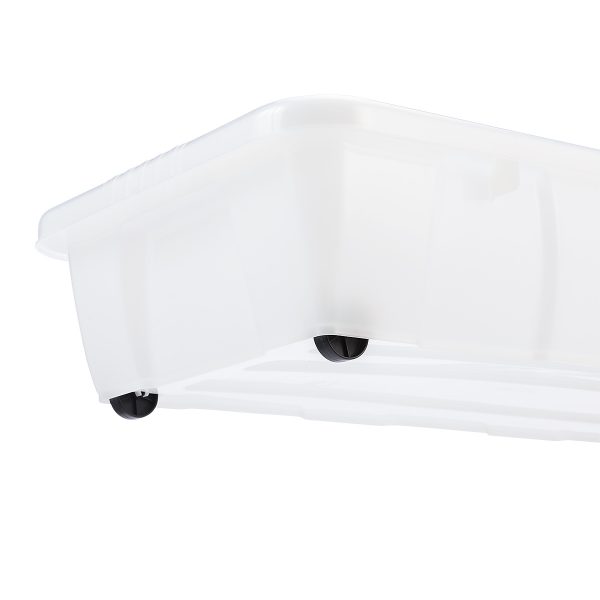 Home Box Bedroller 30L has a wheels and low profile what makes it perfect for storage under bed or other furnitures.