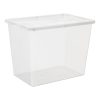 Basic Box 80L large storage box made of translucent material which gives a perfect overview of what is inside.