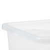 Basic Box 20L storage box made of translucent material. The lid is easy to click on and close the container.