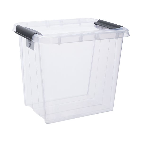 Probox 53L storage box made of translucent material. The box has a clear Scandinavian design. It is part of premium series of stackable storage solutions.