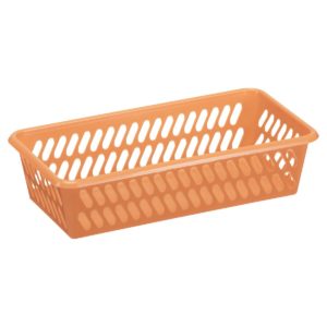 Mini Basket in a small size has a classic hole-design. The storage basket is in brandied melon color.