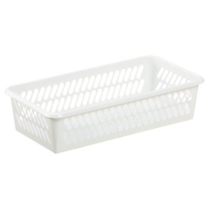 Mini Basket in a small size has a classic hole-design. The storage basket is in white color.