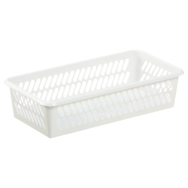 Mini Basket in a small size has a classic hole-design. The storage basket is in white color.
