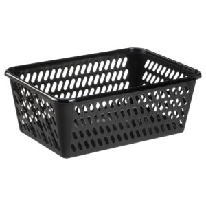 Mini Basket in a large size has a classic hole-design. The storage basket is in black color.